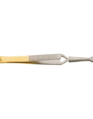 Dr. Slick Bead Tweezer Straight in Gold and Satin